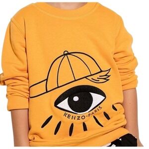 Kenzo Kids Eye and Cap Yellow Graphic Sweatshirt Size 4